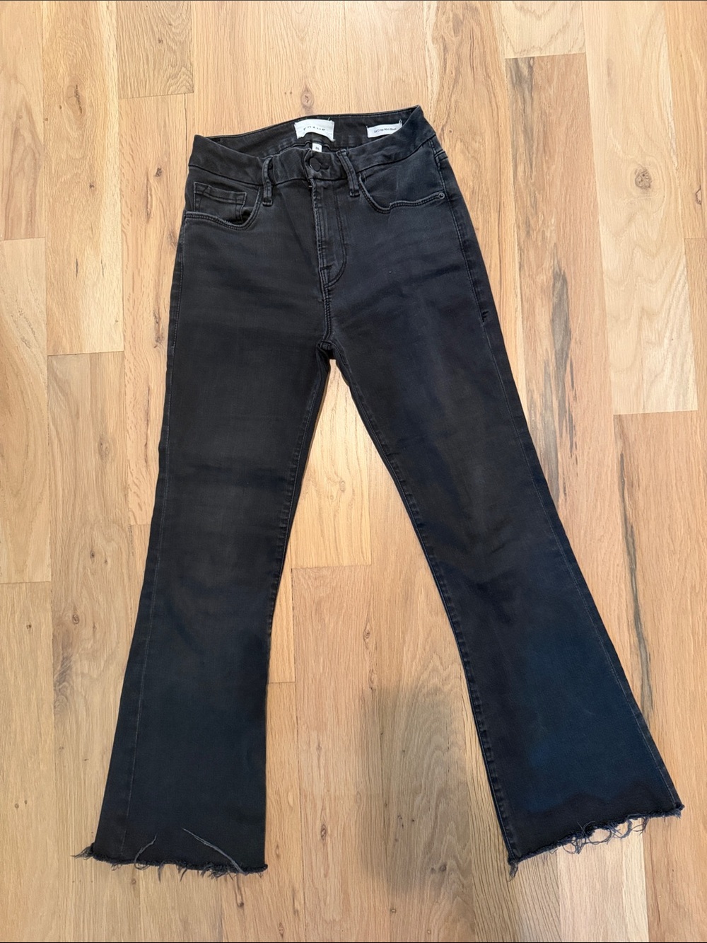Frame Denim Le Crop Mini boot washed Black size 25